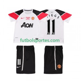 Camiseta Manchester United GIGGS 11 Champions League 2011 2012 Retro Niño Tercera Equipación